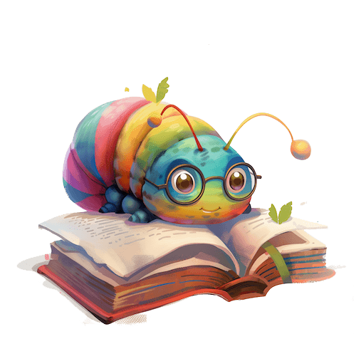 SmartyStory book worm mascot