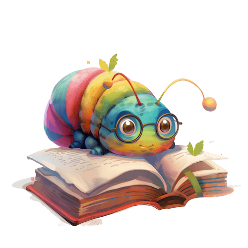 SmartyStory book  worm mascot